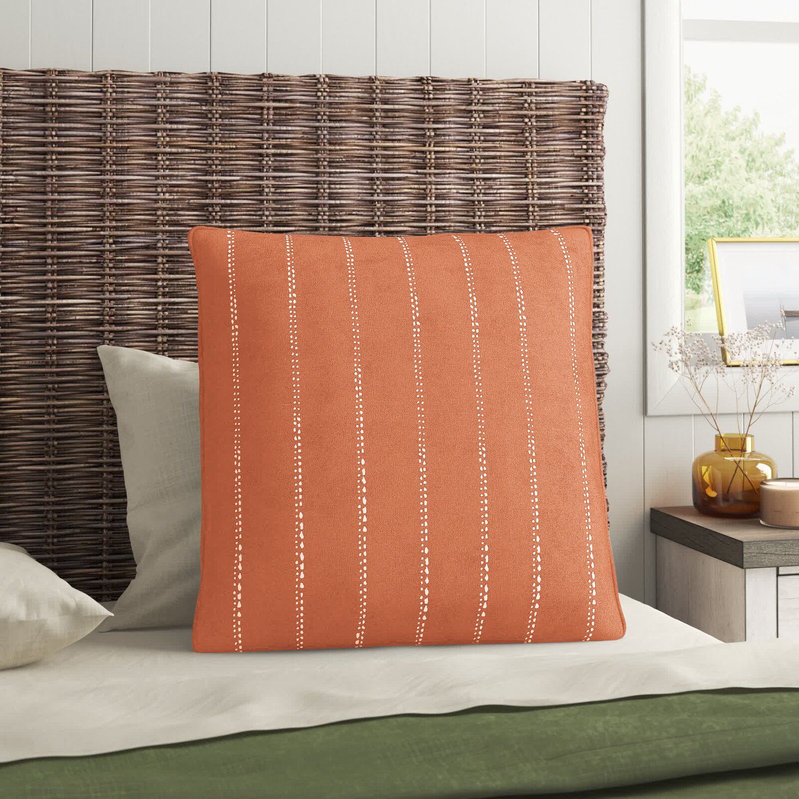 Kali Dotted Stripes Euro Pillow with Insert-26"x26" thumbnail 2