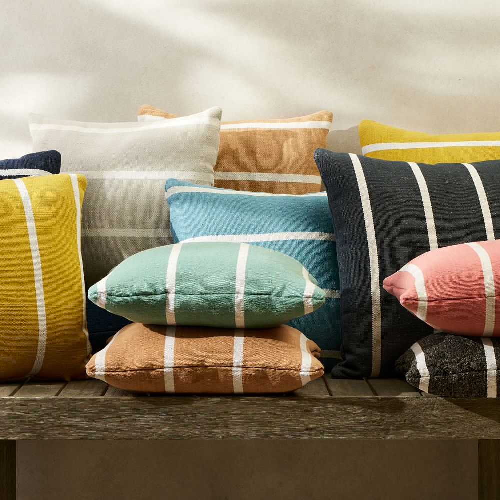 Simple Stripe Pillow with Insert-24"x24" thumbnail 2
