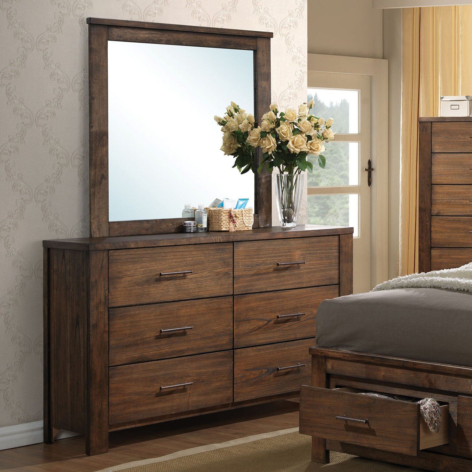 Mantorville 6 Drawer Double Dresser with Mirror thumbnail 4