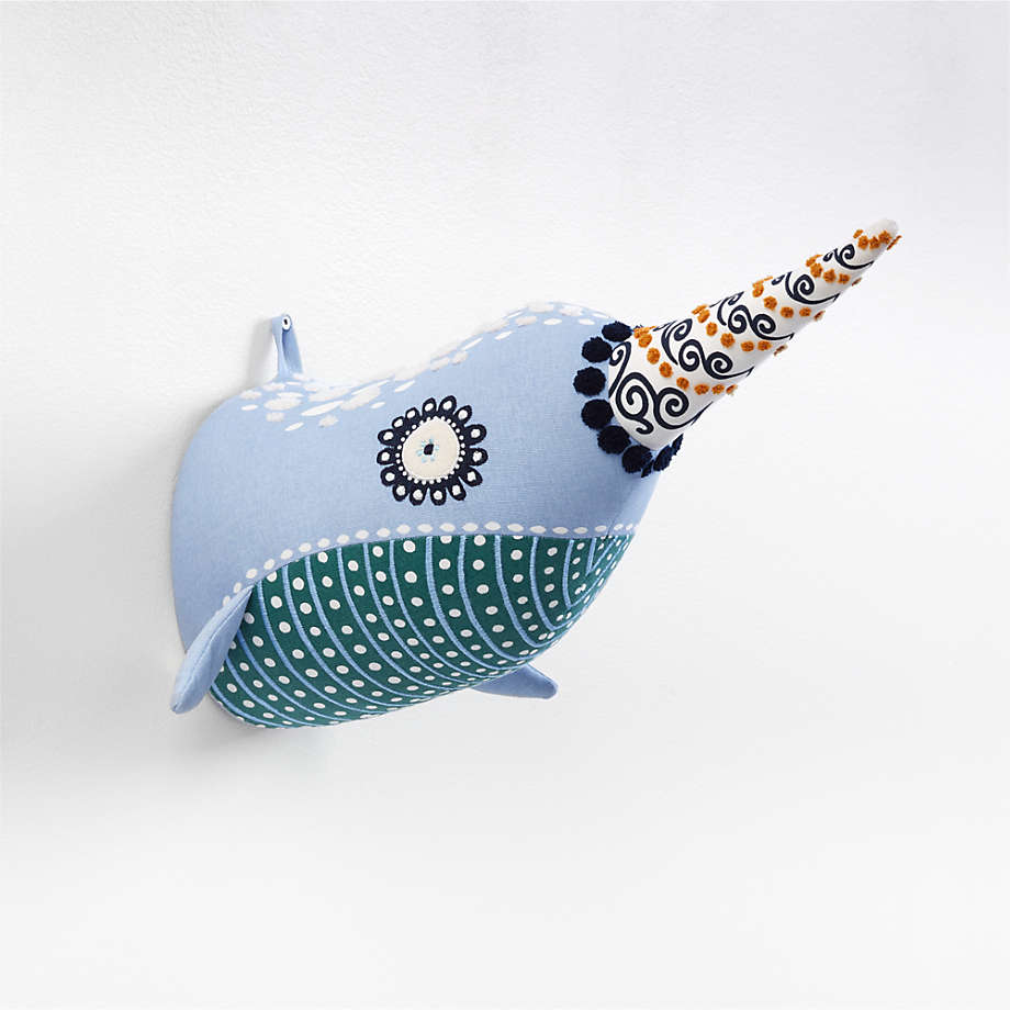 Curious Narwhal Head Wall Decor thumbnail 2