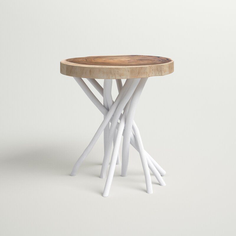 Selah Tall Solid Wood Tree Stump End Table thumbnail 11