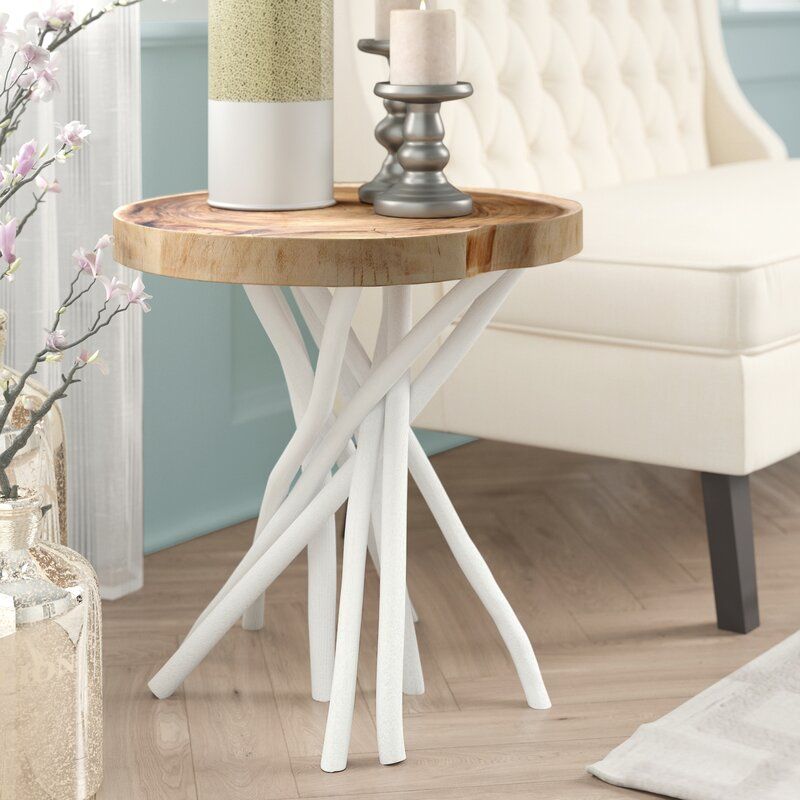 Selah Tall Solid Wood Tree Stump End Table thumbnail 12