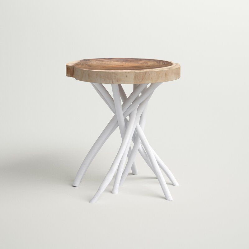 Selah Tall Solid Wood Tree Stump End Table thumbnail 6