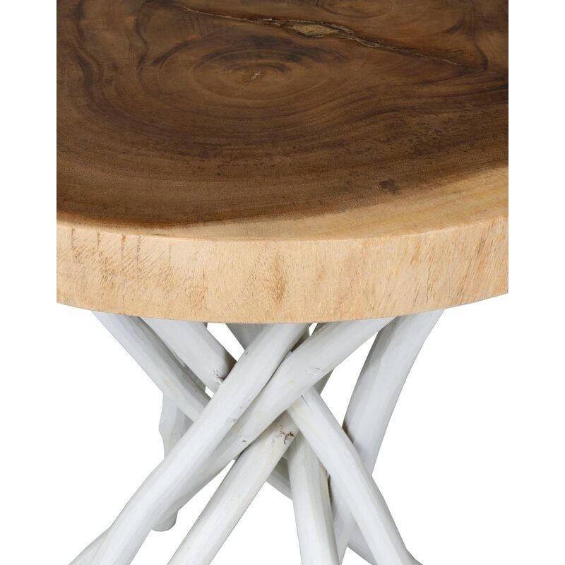 Selah Tall Solid Wood Tree Stump End Table thumbnail 7