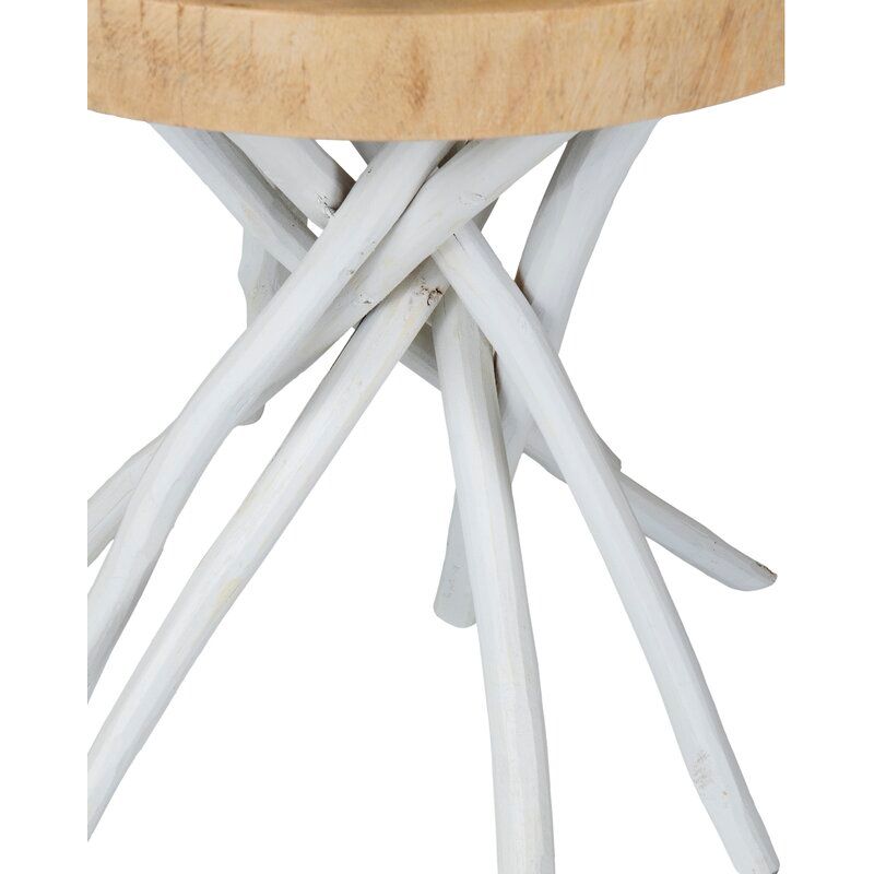 Selah Tall Solid Wood Tree Stump End Table thumbnail 9