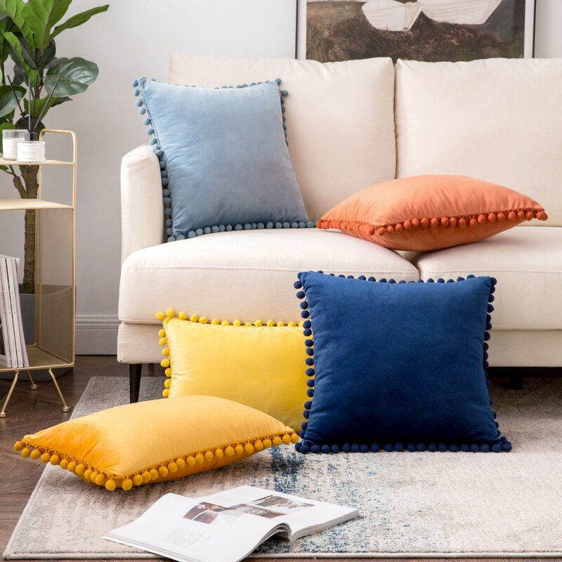 Almeta Velvet Throw Pillow With Insert-20"x14" thumbnail 2