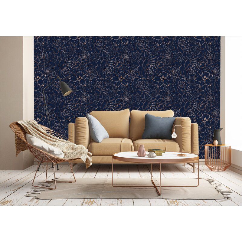 Rose Peony Daffodil Narcissus Blossom Peel and Stick Wallpaper thumbnail 3