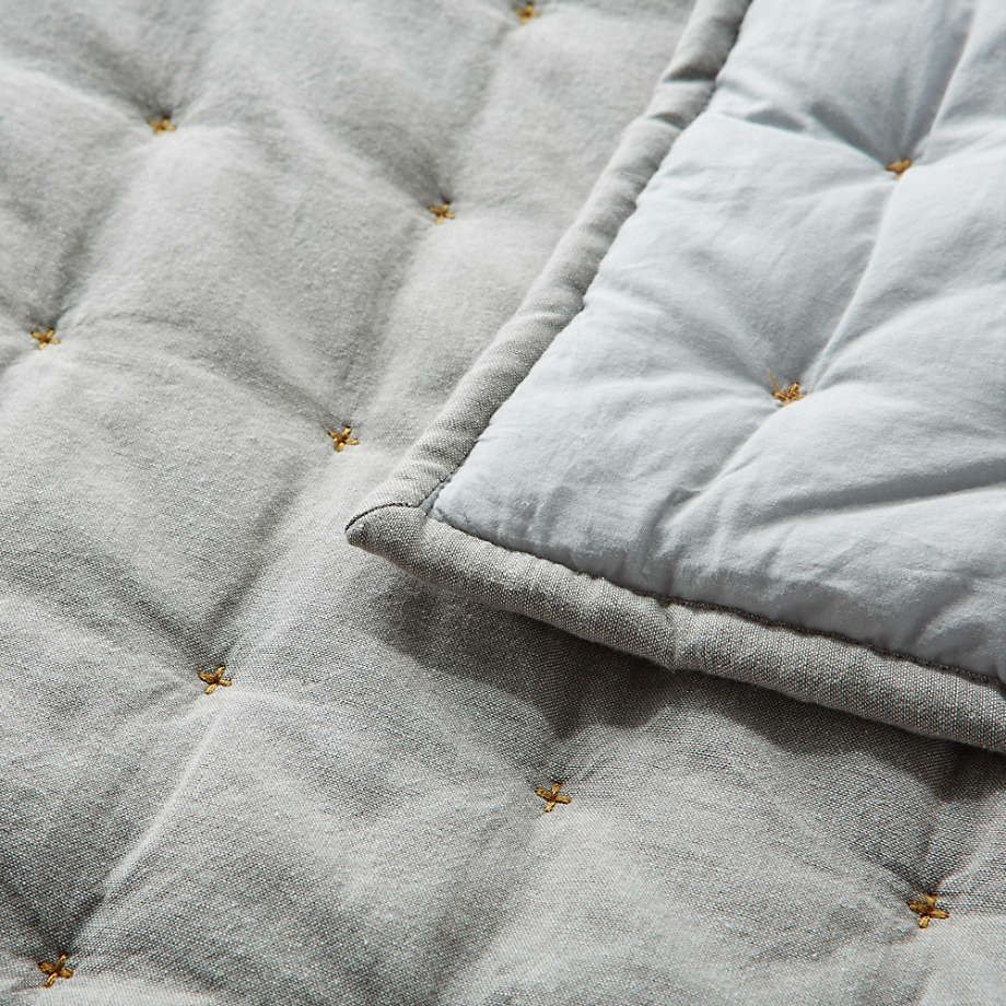 Chambray Grey Twin Quilt thumbnail 2