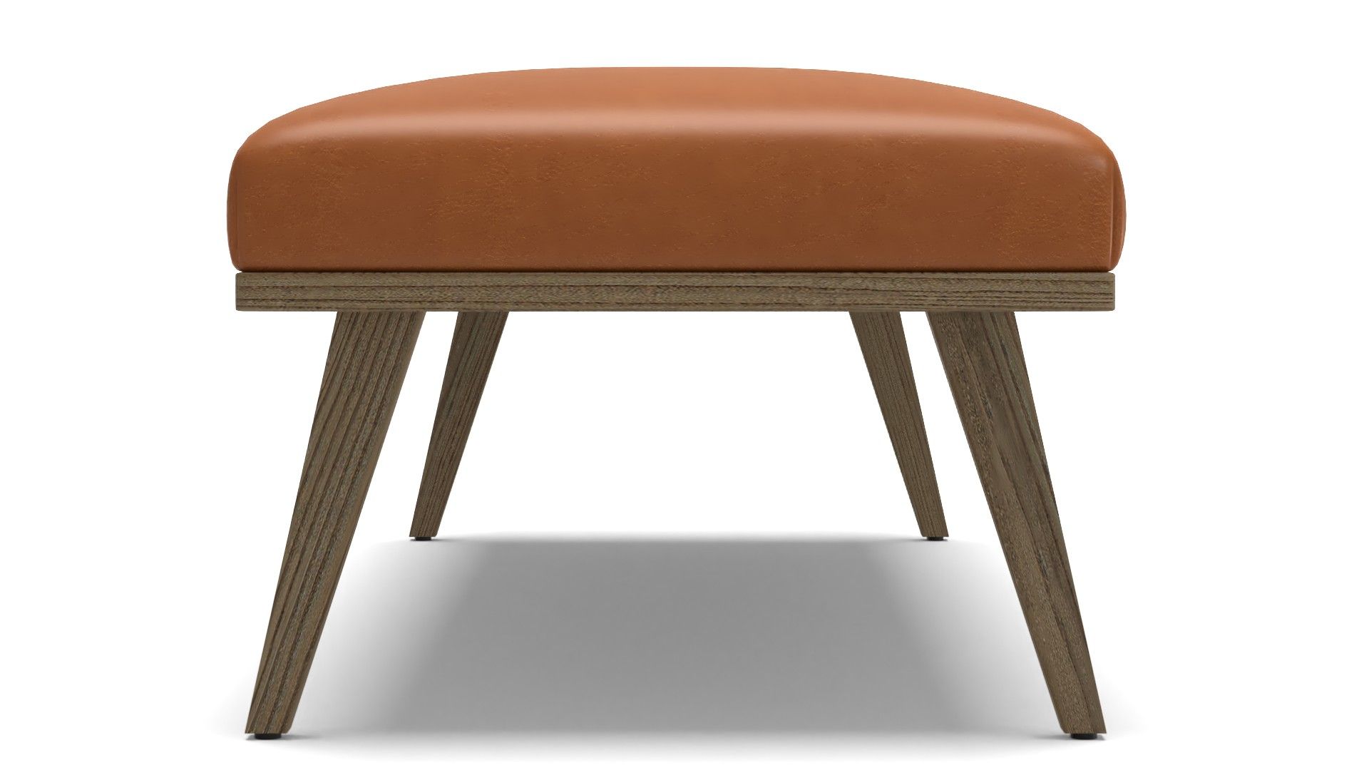 Cavett Ash Wood Leather Bench thumbnail 2