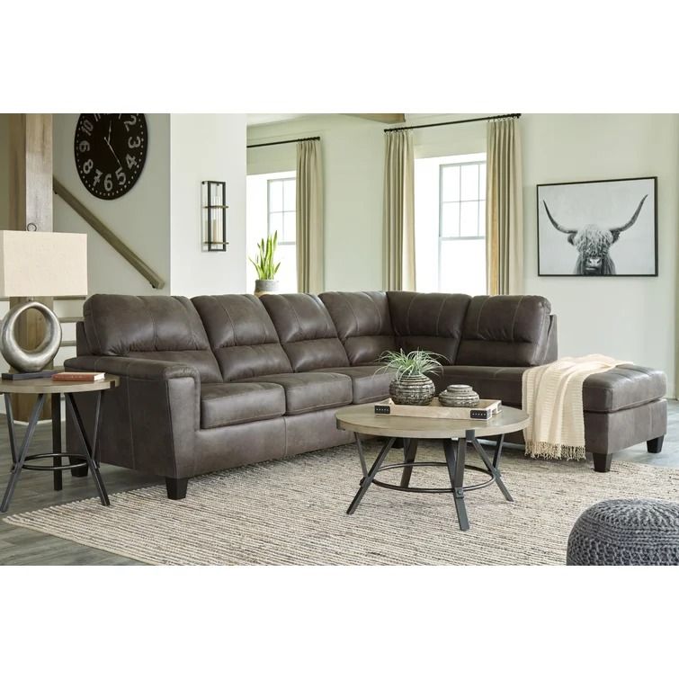 Navi Faux Leather Sleeper Sofa And Chaise thumbnail 2