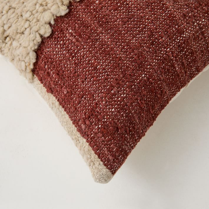 Artisan Stepped Colorblock Shag Pillow Cover no insert-20''x20'' thumbnail 3