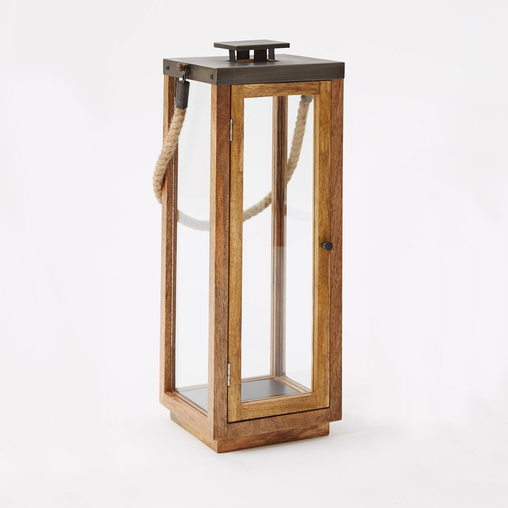 Wood and Rope Lanterns Natural Tall-20" thumbnail 2