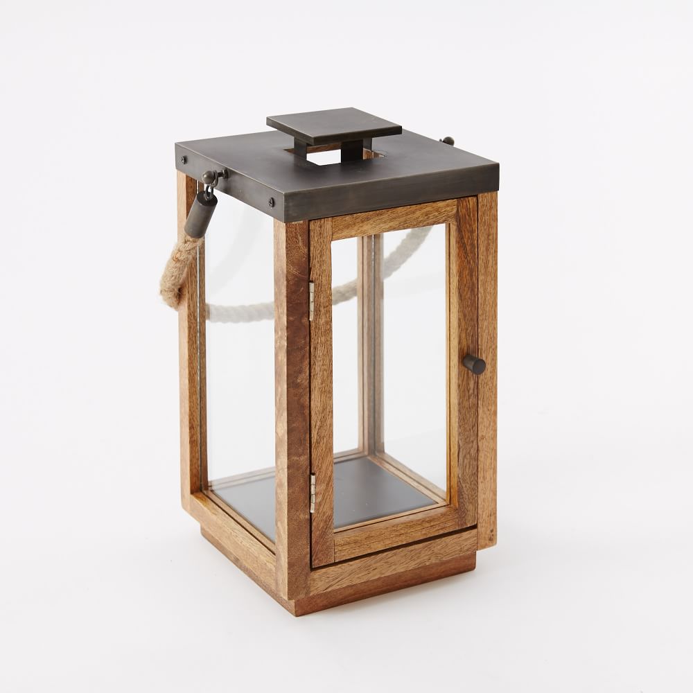 Wood and Rope Lanterns Natural Short-15" thumbnail 2
