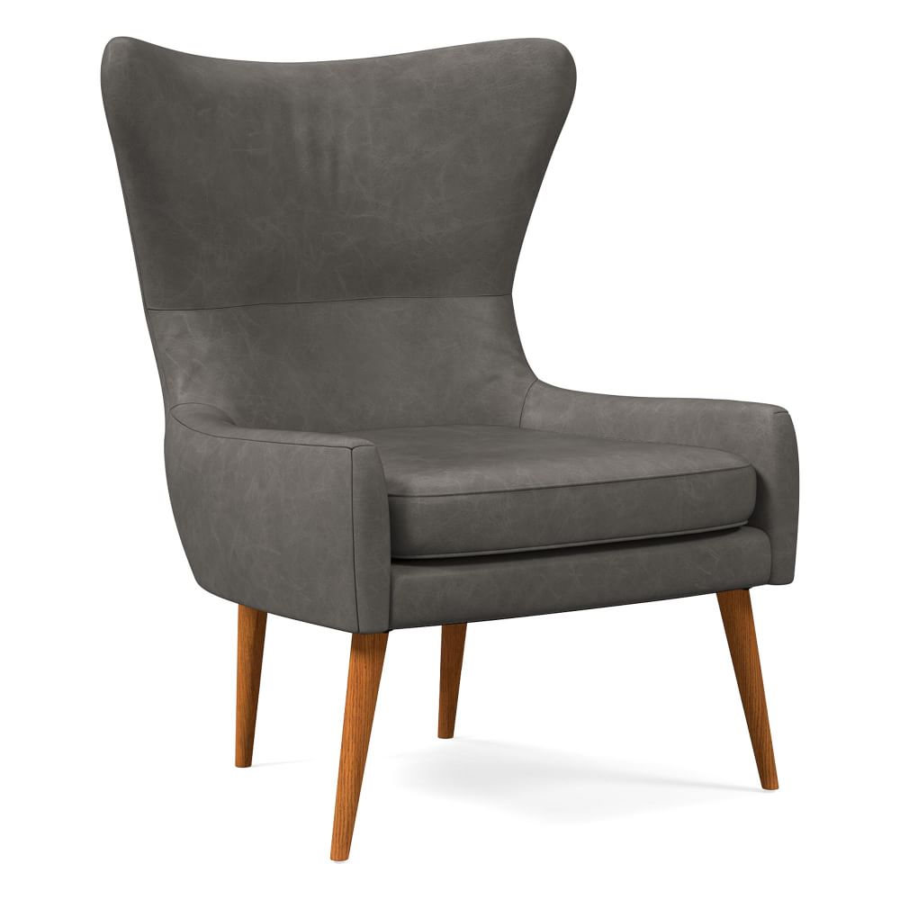Erik Leather Wing Chair thumbnail 4