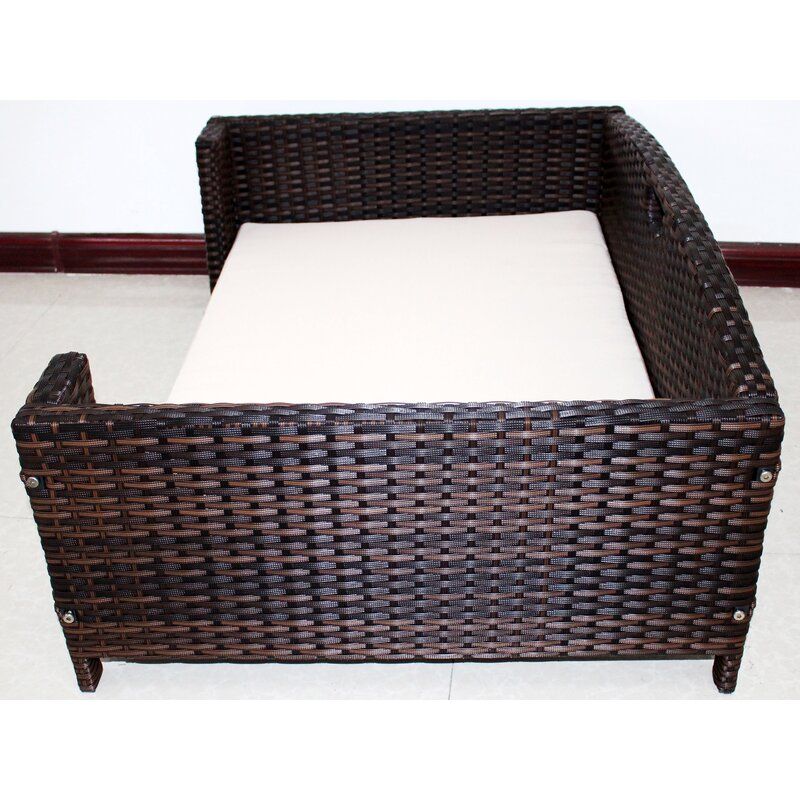 Cristobal Rattan Rectangular Dog Sofa thumbnail 5