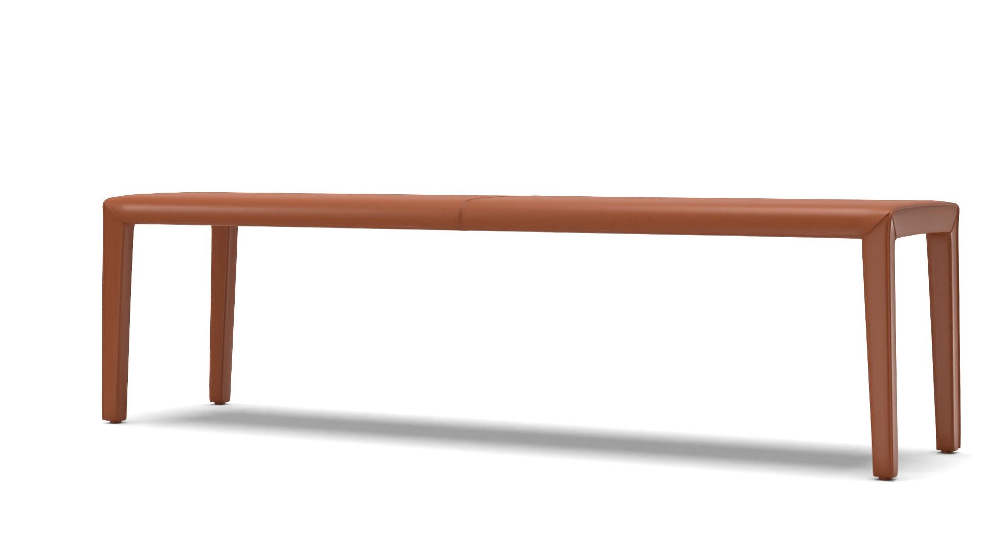 Folio Whiskey Brown Top Grain Leather Bench thumbnail 2