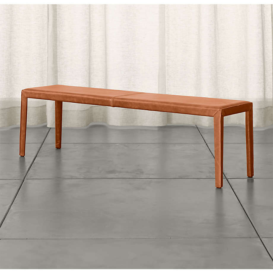 Folio Whiskey Brown Top Grain Leather Bench thumbnail 4