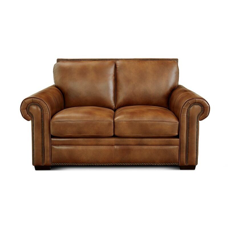 Iwan Genuine Leather Rolled Arm Sofa thumbnail 3