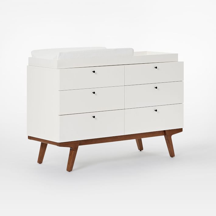Modern 6-Drawer Changing Table And Topper thumbnail 2