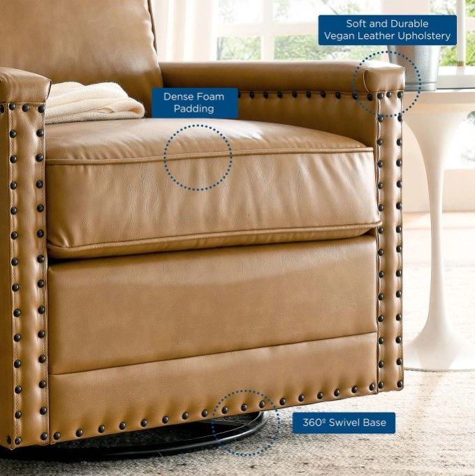 Shonta Vegan Leather Swivel Chair thumbnail 5