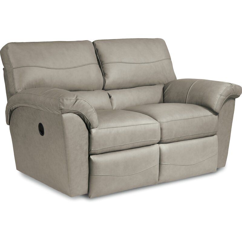 Reese Leather Match Pillow Top Arm Reclining Loveseat thumbnail 2