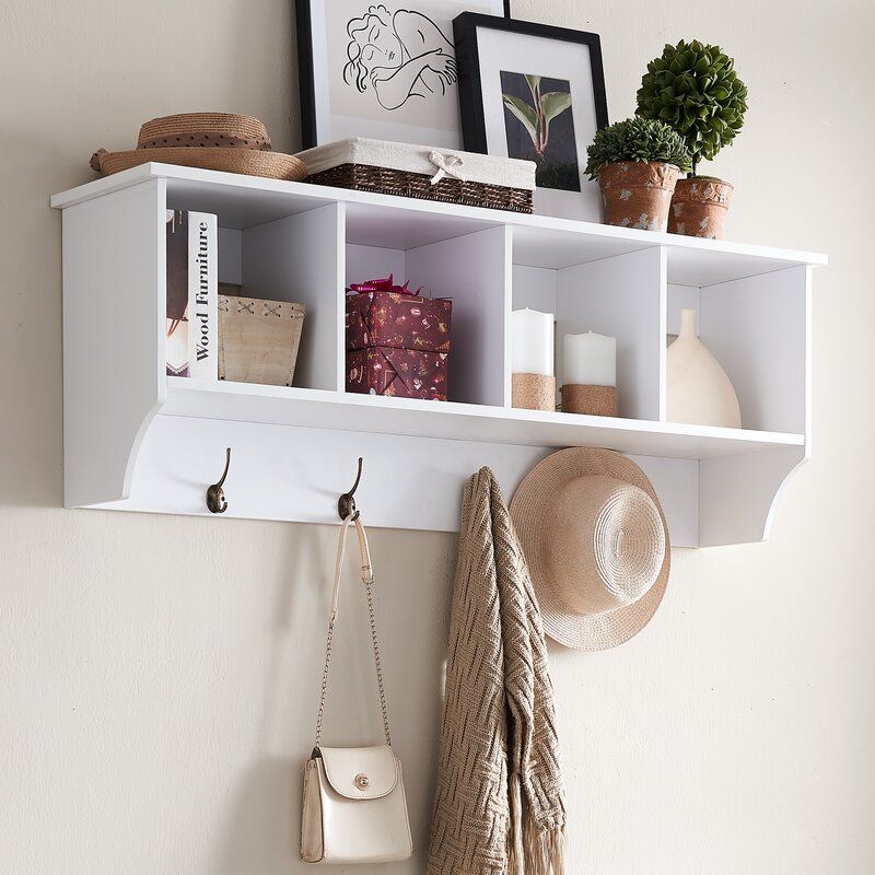 Laingsburg Hook Wall Mounted Coat Rack with Storage thumbnail 4