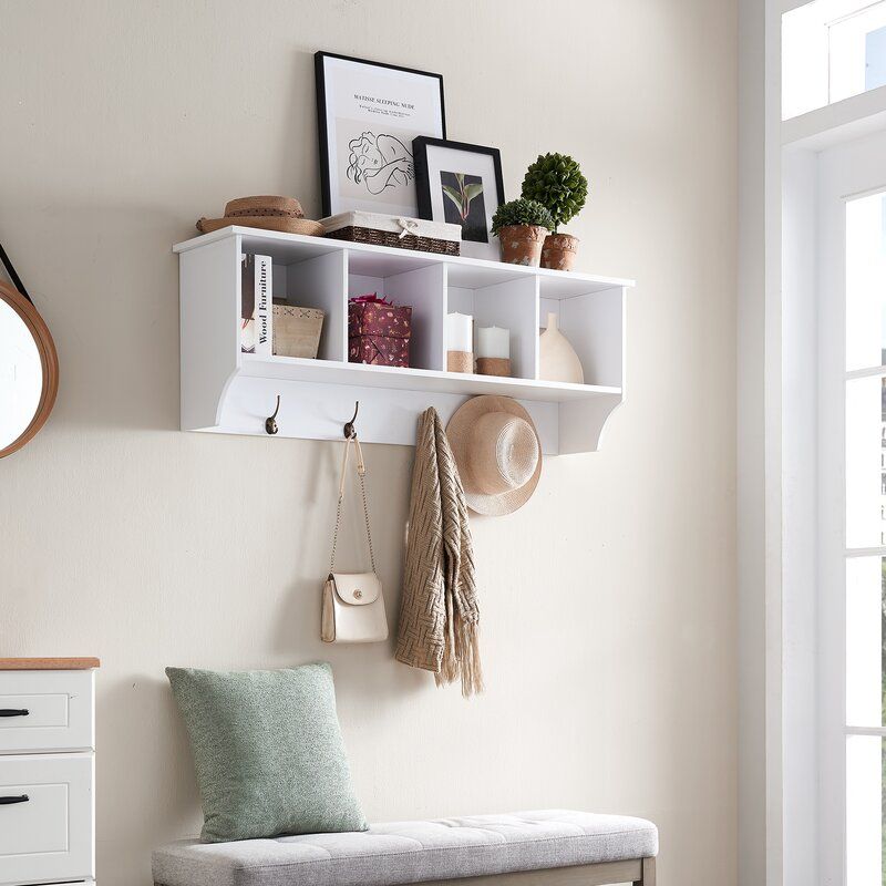 Laingsburg Hook Wall Mounted Coat Rack with Storage thumbnail 5