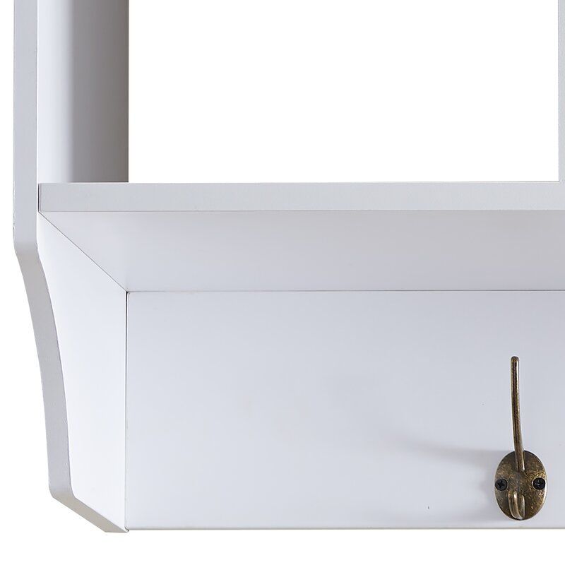 Laingsburg Hook Wall Mounted Coat Rack with Storage thumbnail 3