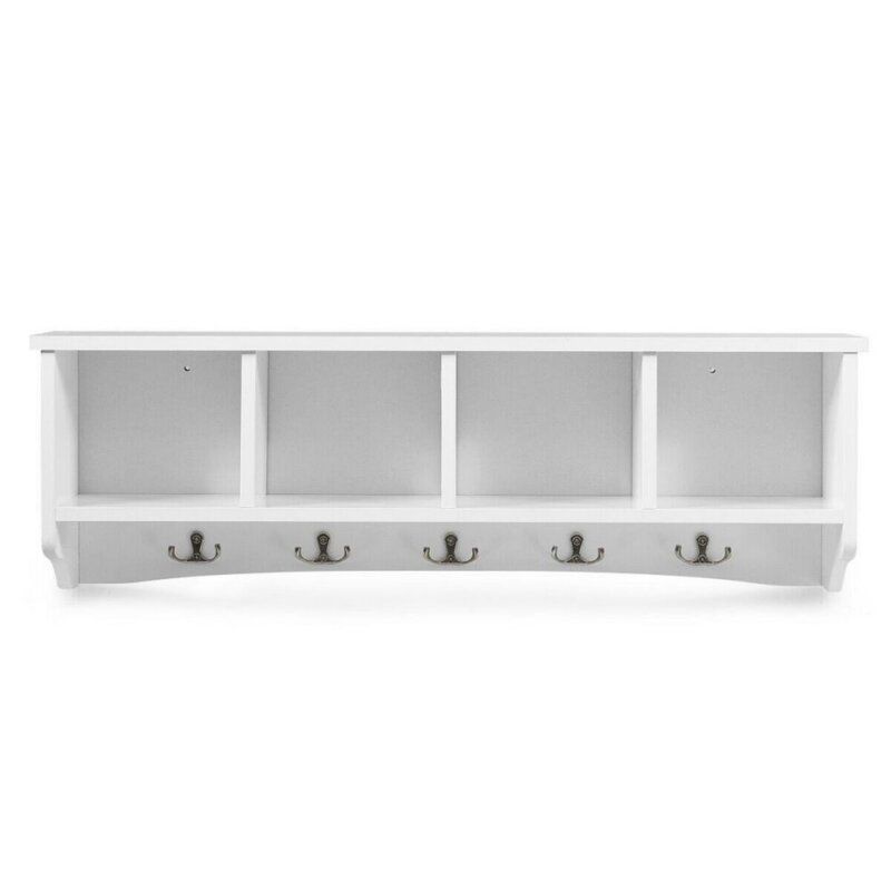 Hook Wall Mounted Coat Rack with Storage thumbnail 2