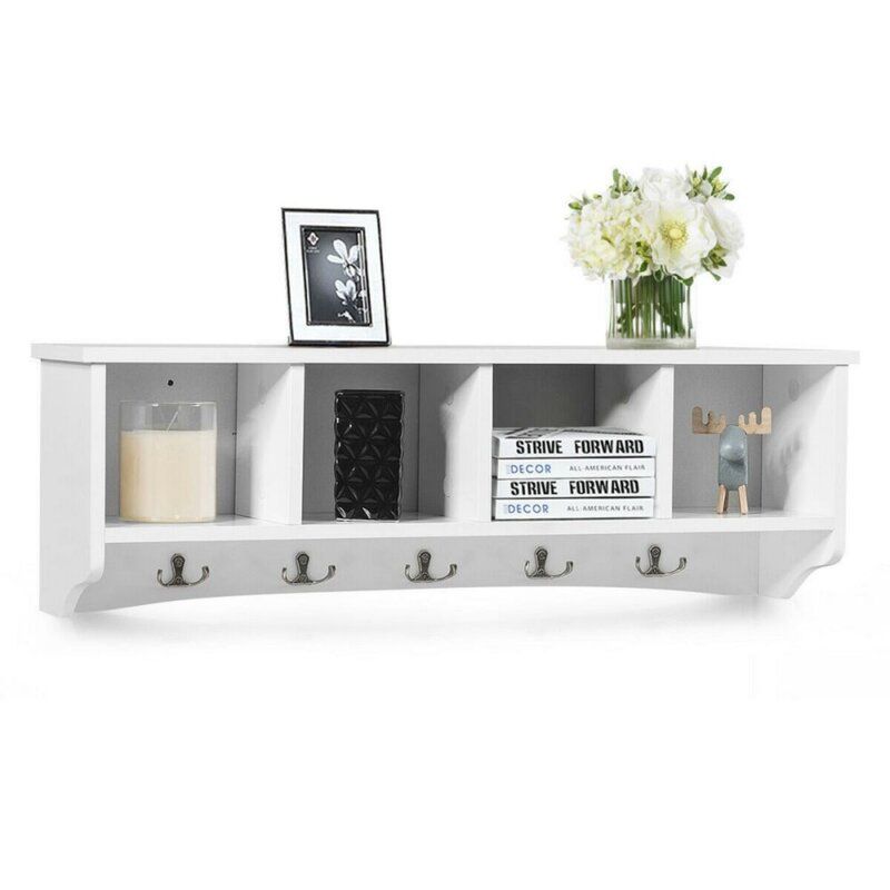 Hook Wall Mounted Coat Rack with Storage thumbnail 3