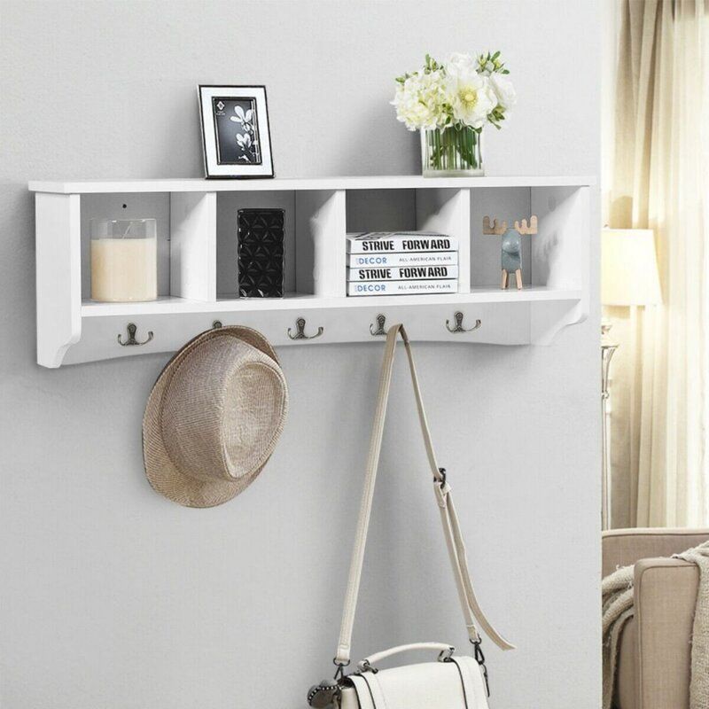 Hook Wall Mounted Coat Rack with Storage thumbnail 4
