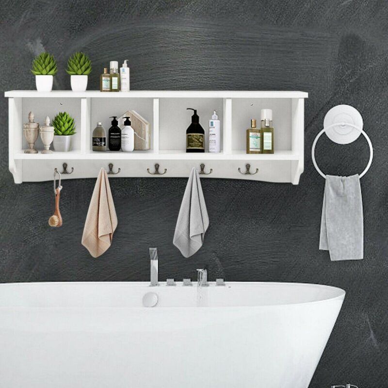 Hook Wall Mounted Coat Rack with Storage thumbnail 6