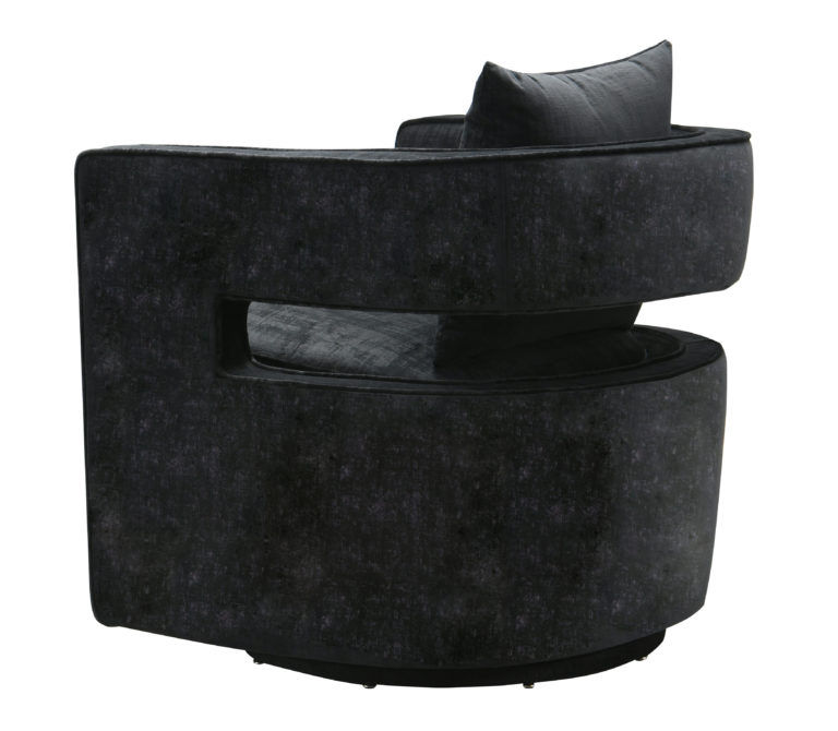 Hudson Black Swivel Chair thumbnail 3