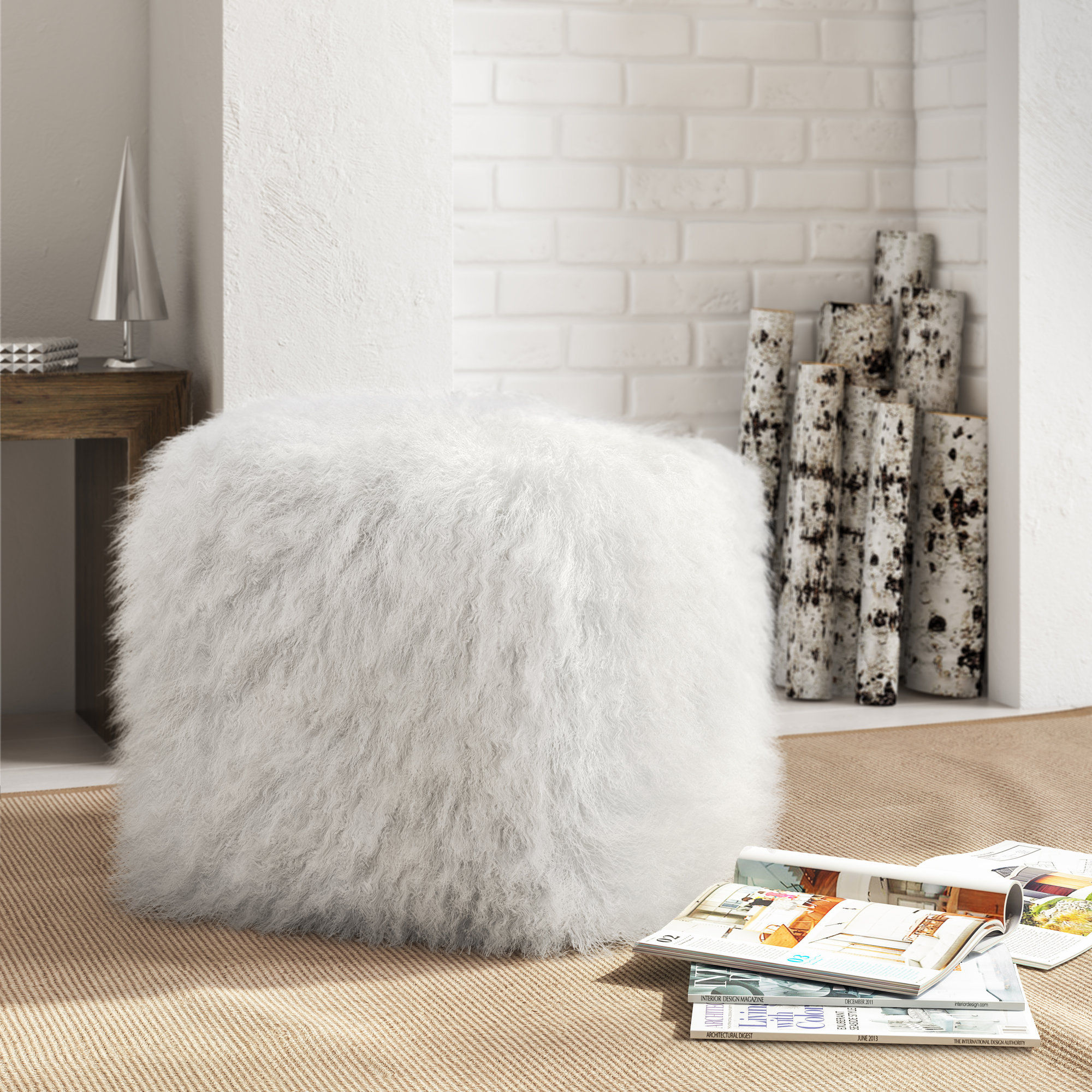 Tibby Sheep White Pouf thumbnail 2