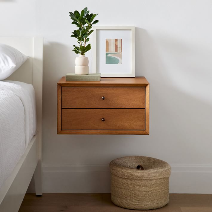 Mid Century Storage Wall Mounted Nightstand thumbnail 6
