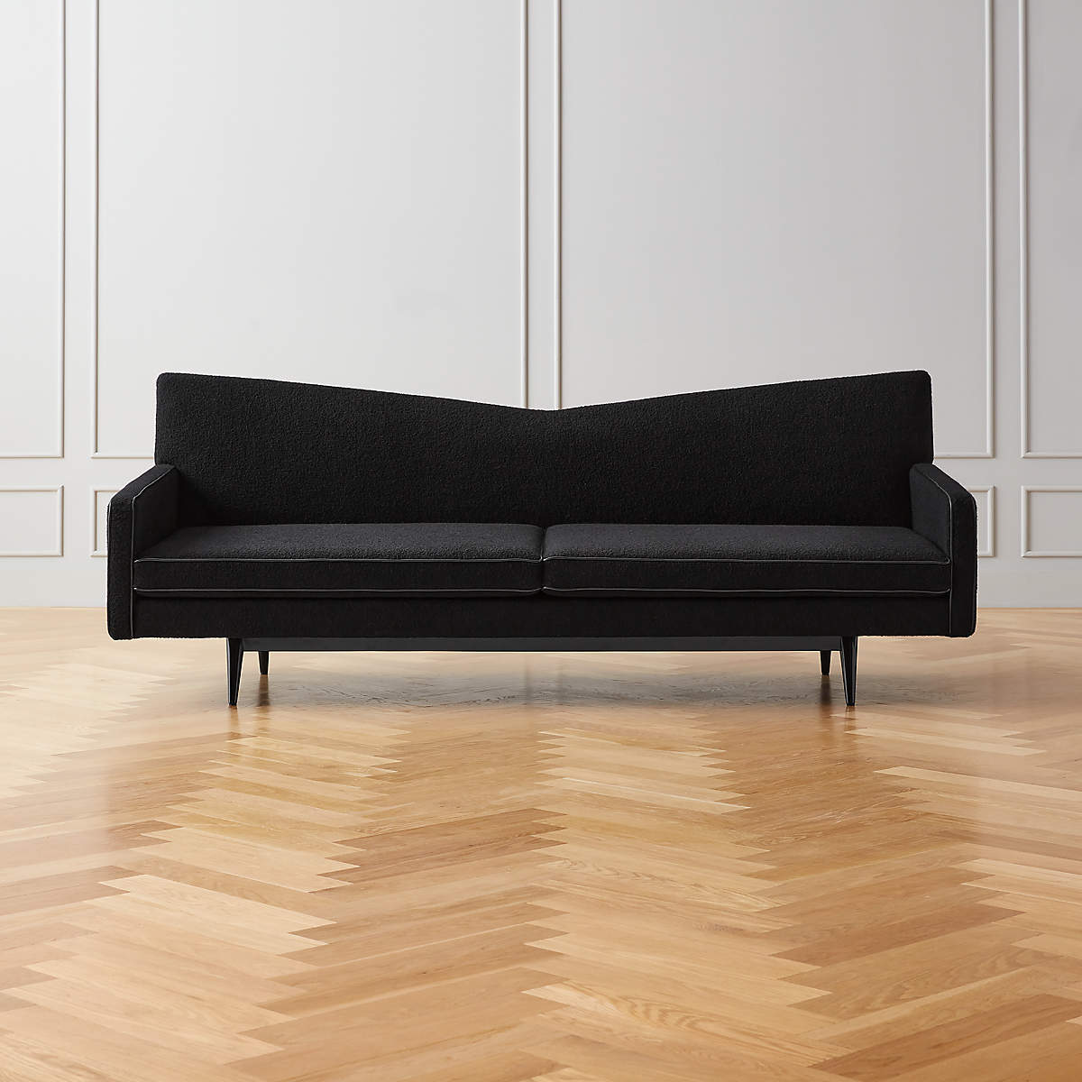 Bowtie Black Wool Sofa thumbnail 2