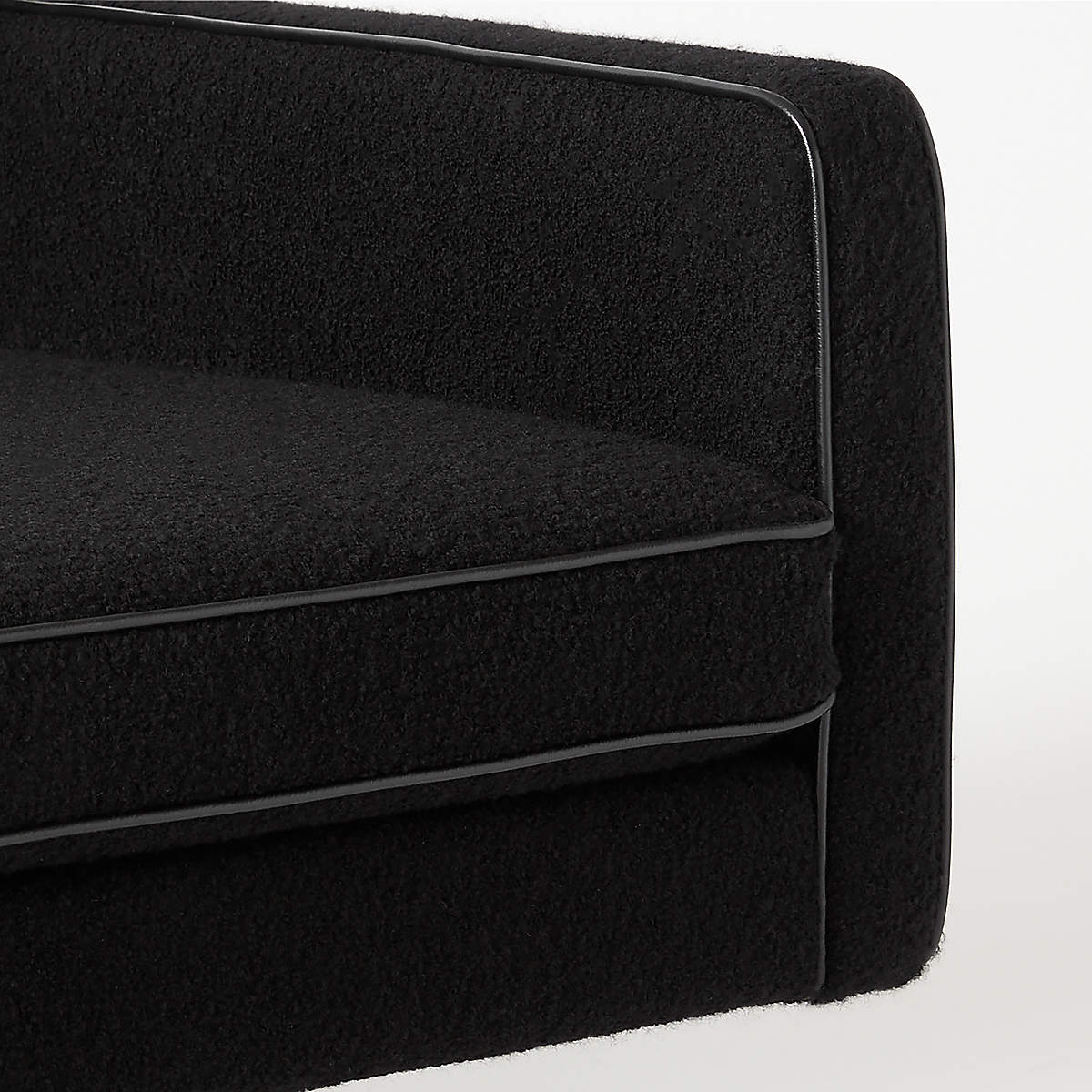 Bowtie Black Wool Sofa thumbnail 5