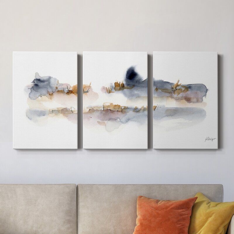 Reeds and Cattails-3 Piece Wrapped Canvas Painting thumbnail 6