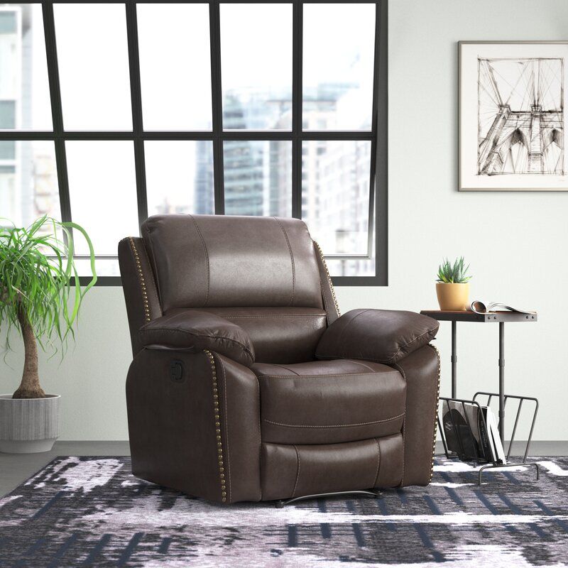 Igipa Genuine Leather Manual Standard Recliner thumbnail 7