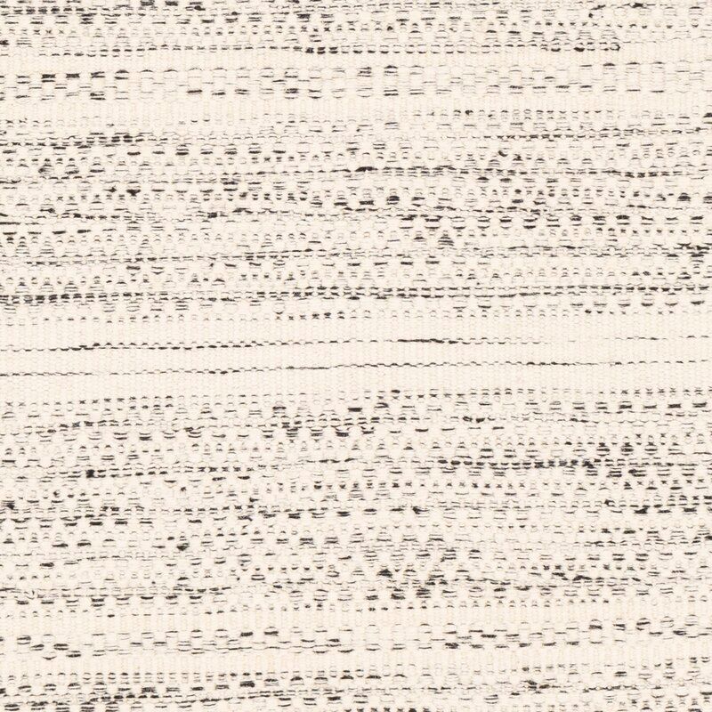 Sylvie Chevron Handmade Cream Black Area Rug-8'x10' thumbnail 6