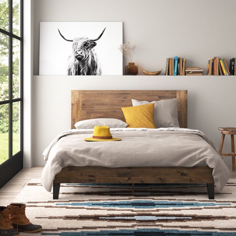 Kira Solid Wood Low Profile Platform Bed-Queen thumbnail 2