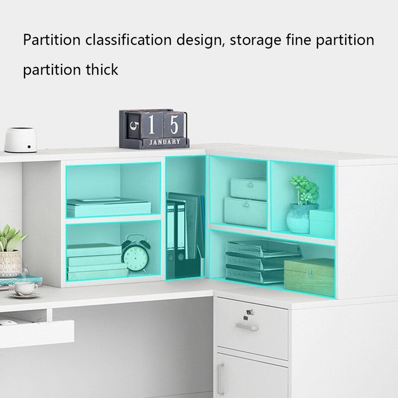 Diggory 1 L-Shape Wood Reception Desk thumbnail 6