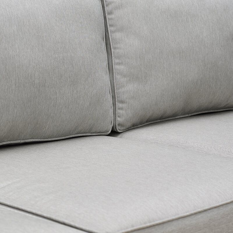 Calep Outdoor Wicker Patio Sofa with Cushions thumbnail 4