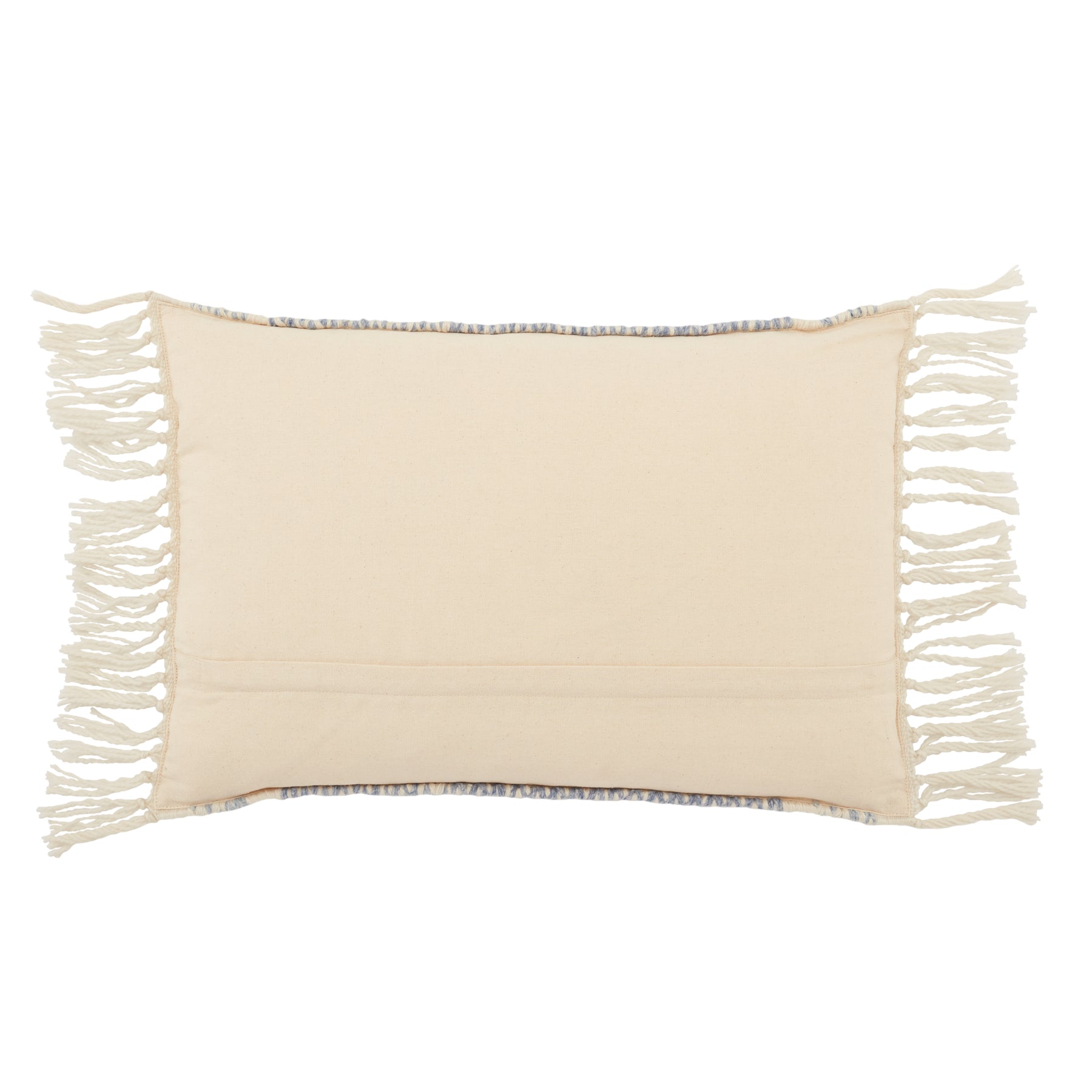Iker Indoor Outdoor Light Blue Ivory Pillow With Insert-24"x16" thumbnail 2