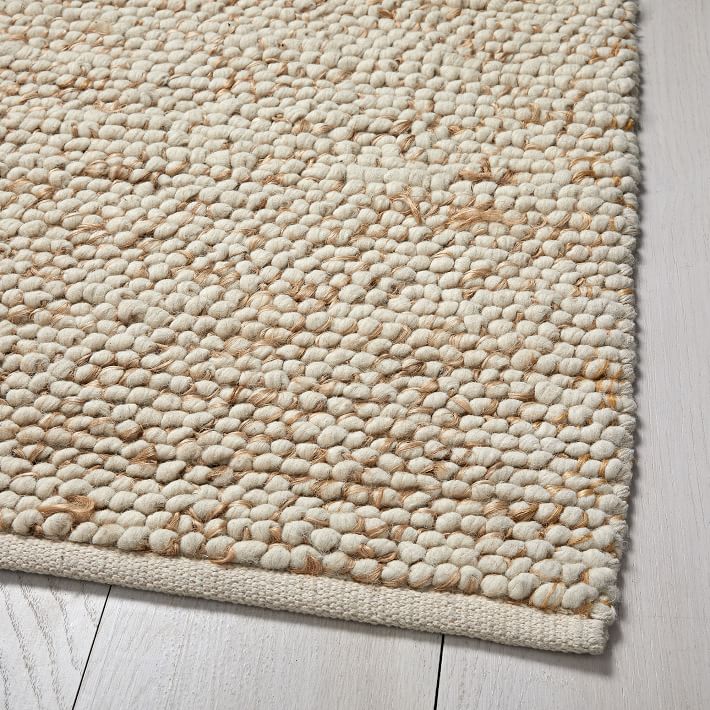 Mini Pebble Wool Jute Rug - Natural/Ivory thumbnail 5
