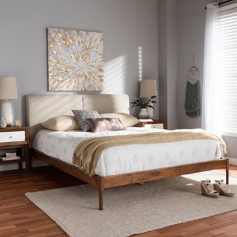Mcrae Solid Wood and Upholstered Low Profile Platform Bed-king thumbnail 2