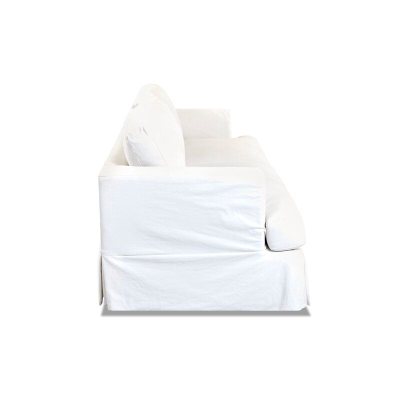 Lucia Slipcovered Recessed Arm Sleeper Sofa Bed thumbnail 3