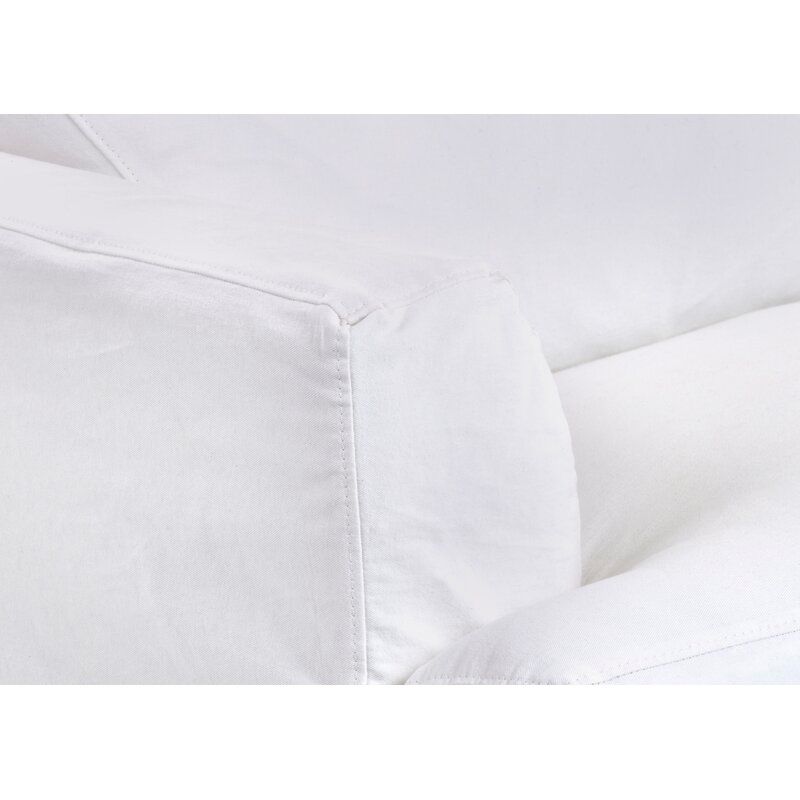 Lucia Slipcovered Recessed Arm Sleeper Sofa Bed thumbnail 4