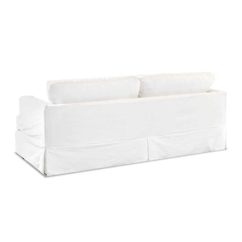 Lucia Slipcovered Recessed Arm Sleeper Sofa Bed thumbnail 5