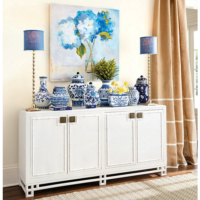 Blue and White Chinoiserie Collection Banded Ginger Jar  thumbnail 4